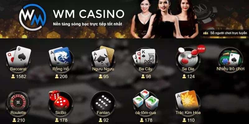 Top game đẳng cấp nhất tại sảnh WM Casino Jun88