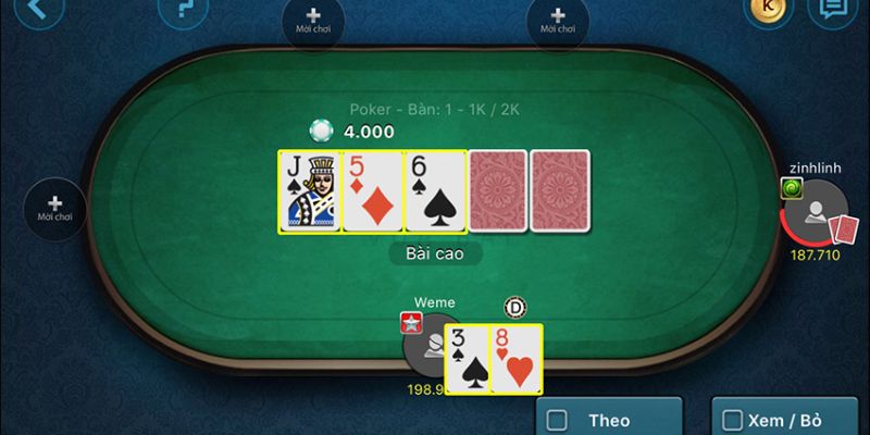 Hướng dẫn cách chơi Poker 2 lá cơ bản